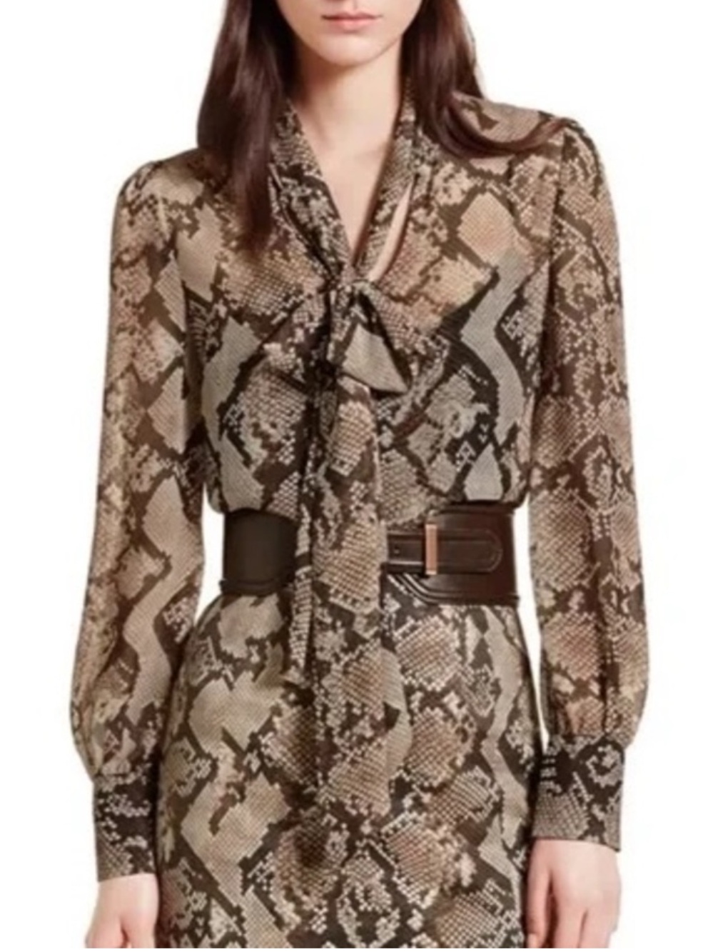 Altuzarra for Target Snake Print Tie Neck Blouse NWT Size Medium